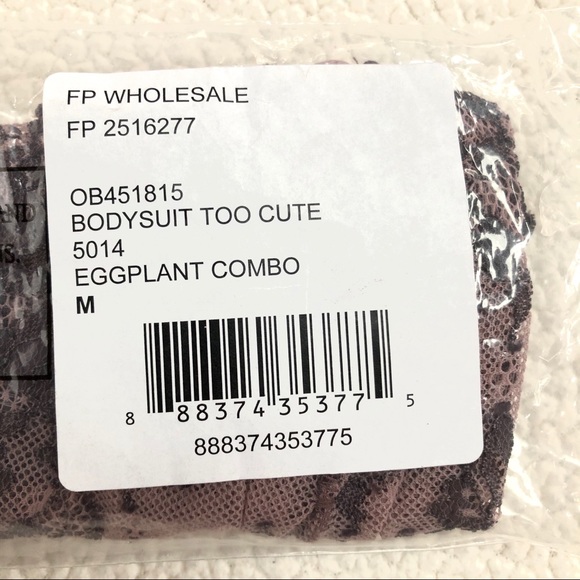 Free People Too Cute To Handle Eggplant Bodysuit - Picture 16 of 16